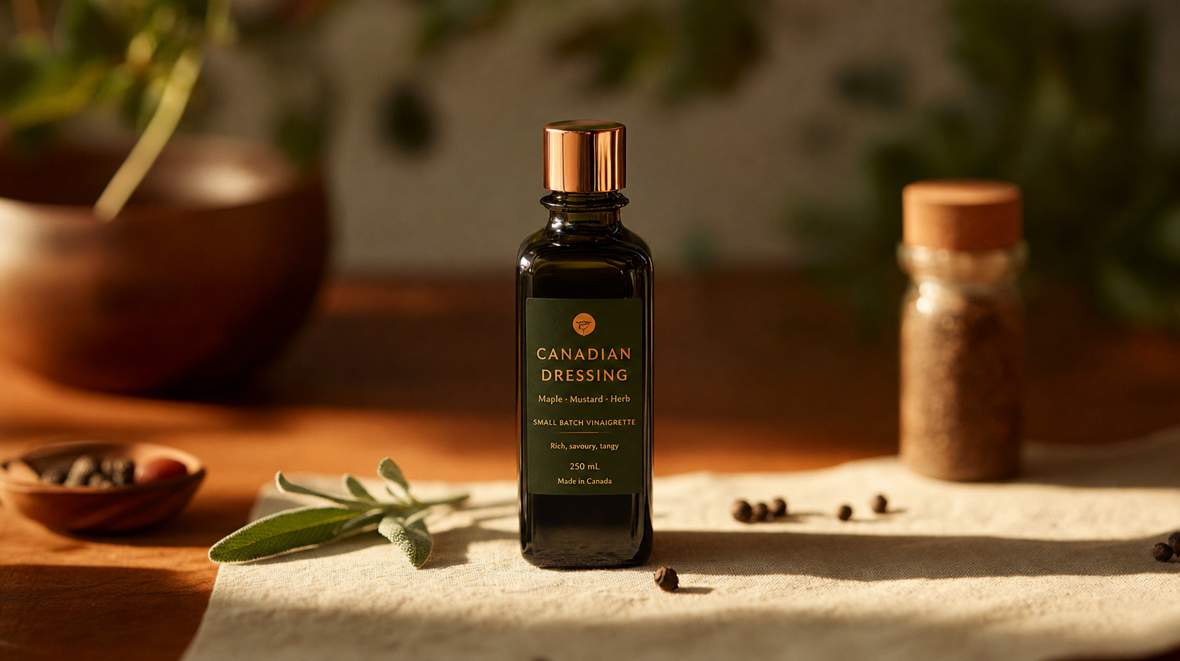 Canadian dressing bottle product shot